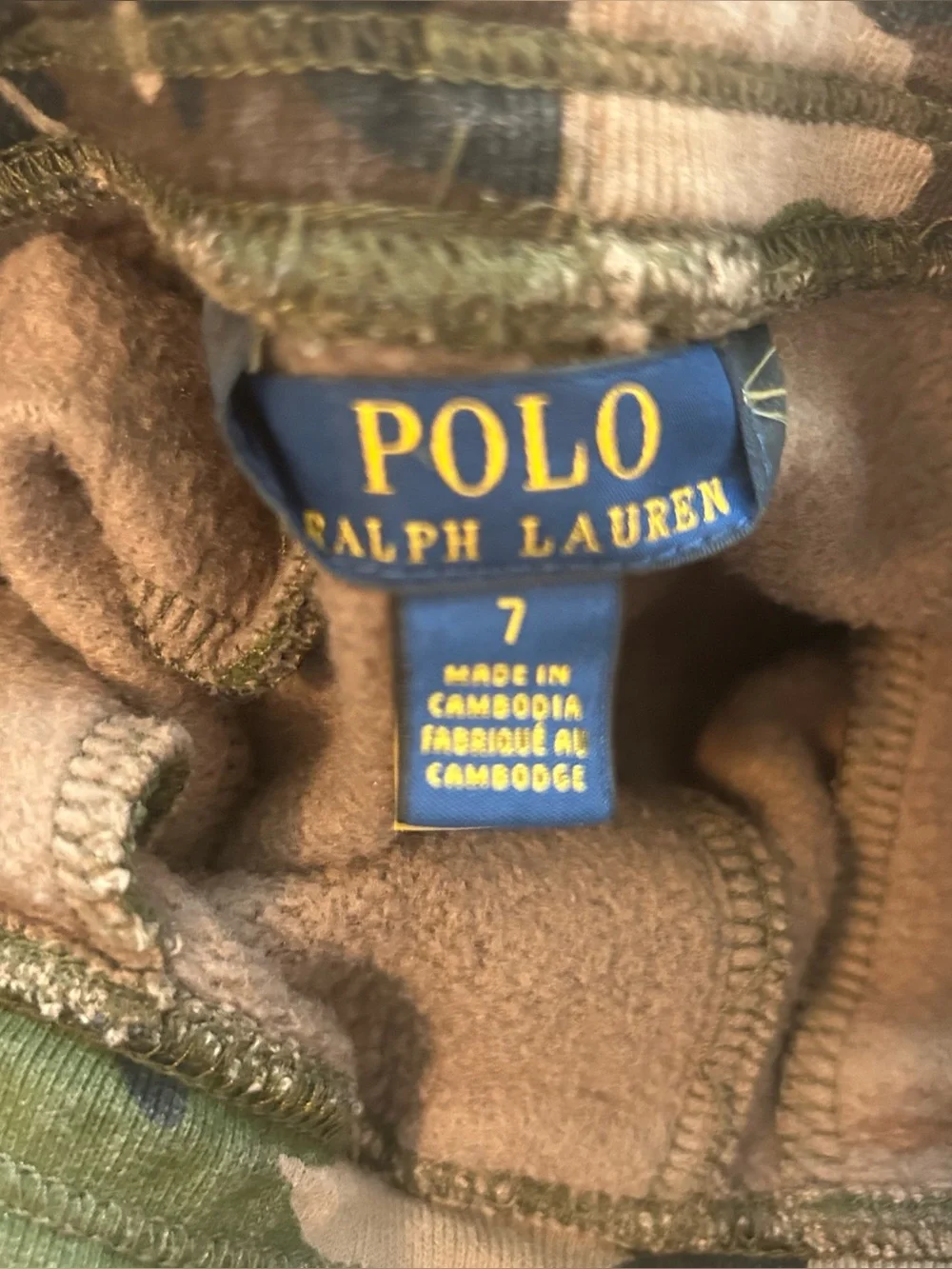 Polo Ralph Lauren‎ Kids Camo Fleece Joggers — Size 7 🐴